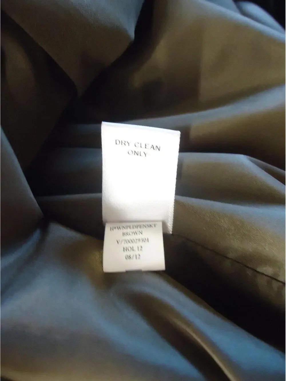 Banana Republic Heritage Wool Blend Italian Fabric Brown Plaid Pencil Skirt Sz 0